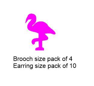 Brolga Brooch or earring size acrylics see drop down box for ord